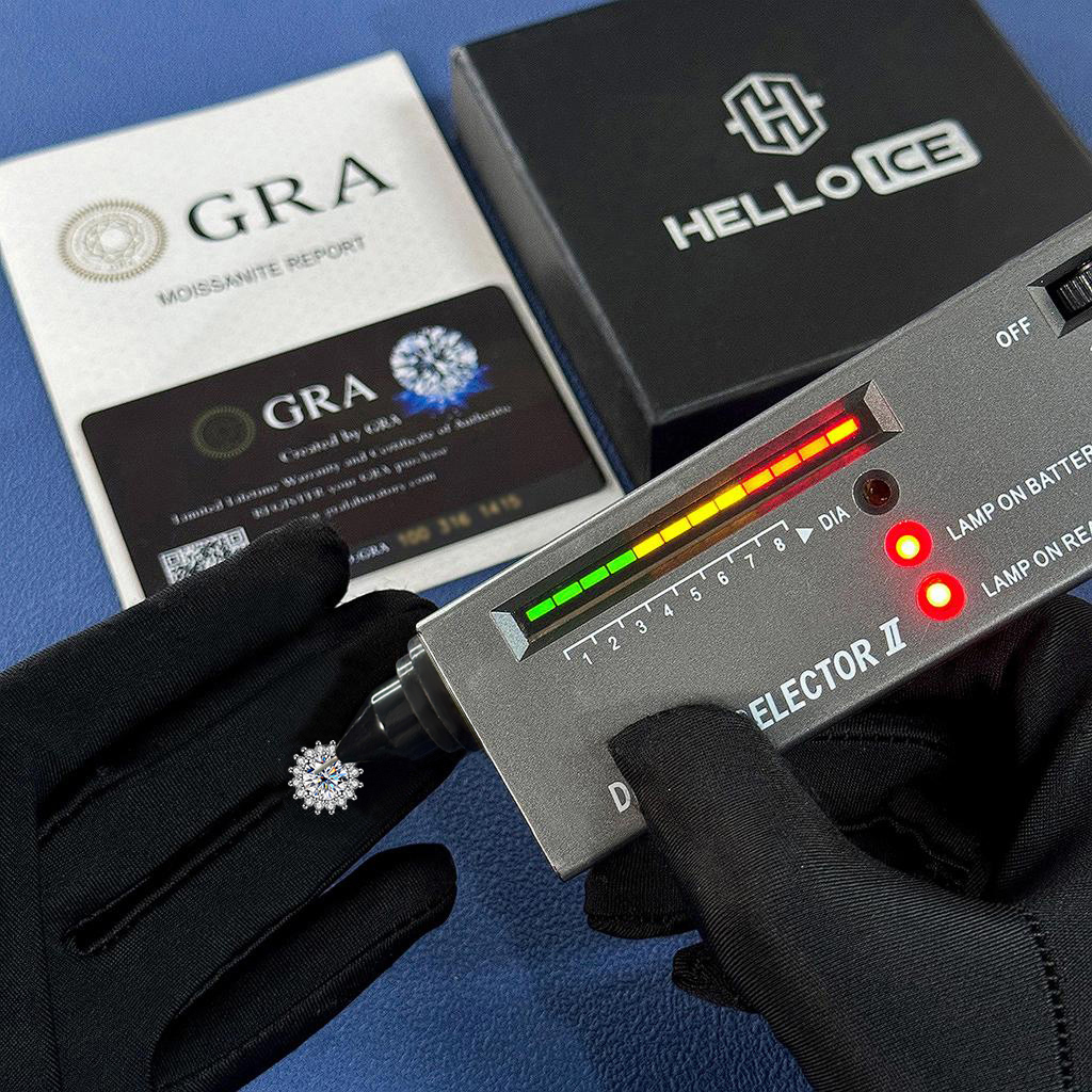 VVS Moissanite S925 Silver Sunflower Stud Earrings