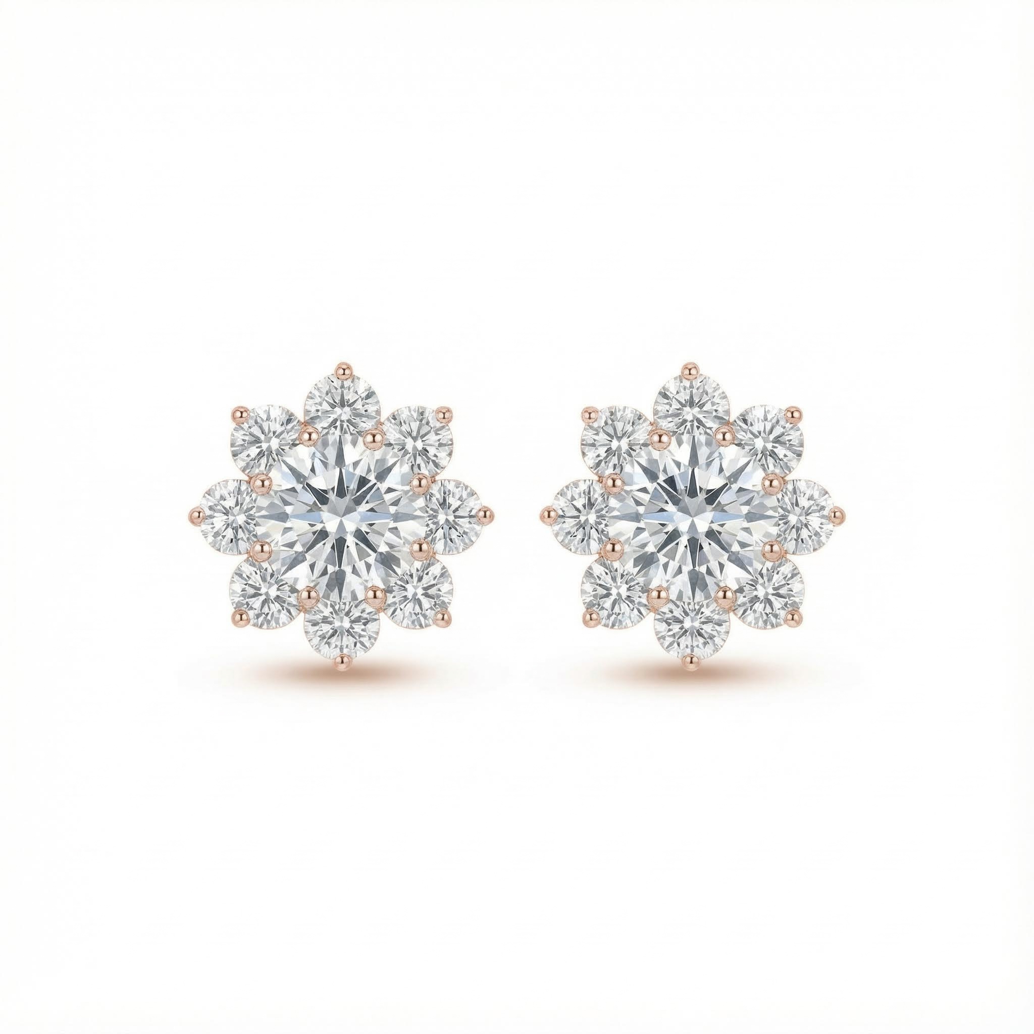 S925 Silver Sunflower Stud Earrings