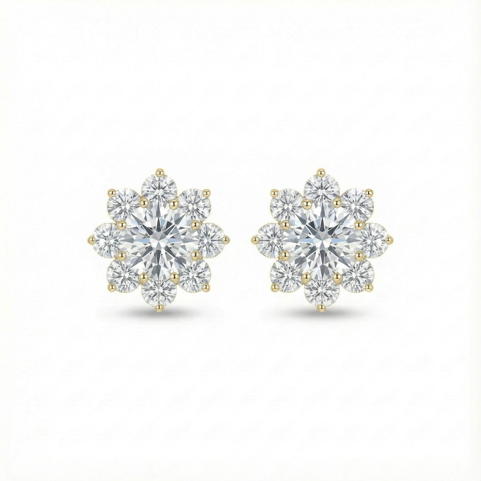 S925 Silver Sunflower Stud Earrings