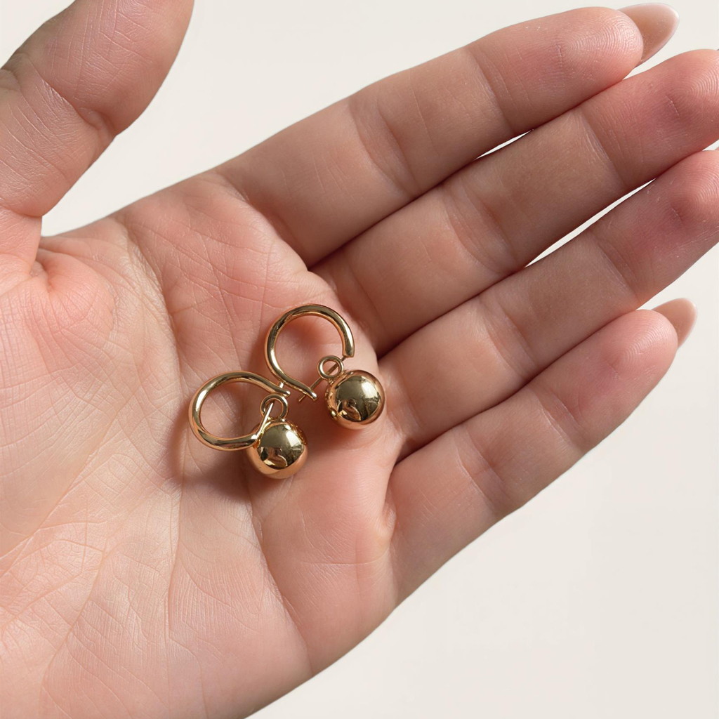 S925 Silver 1CT Round Diamond Bezel Hoop Earrings