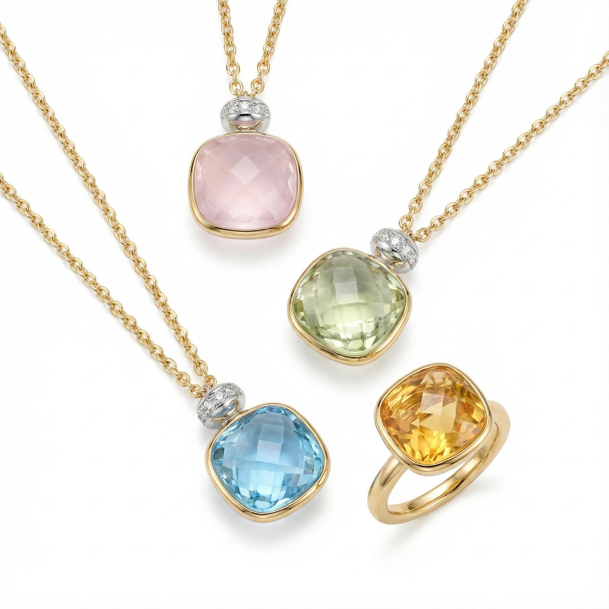 S925 Silver Simple Candy Color Series Necklace S925 Silver Simple Candy Color Series Necklace