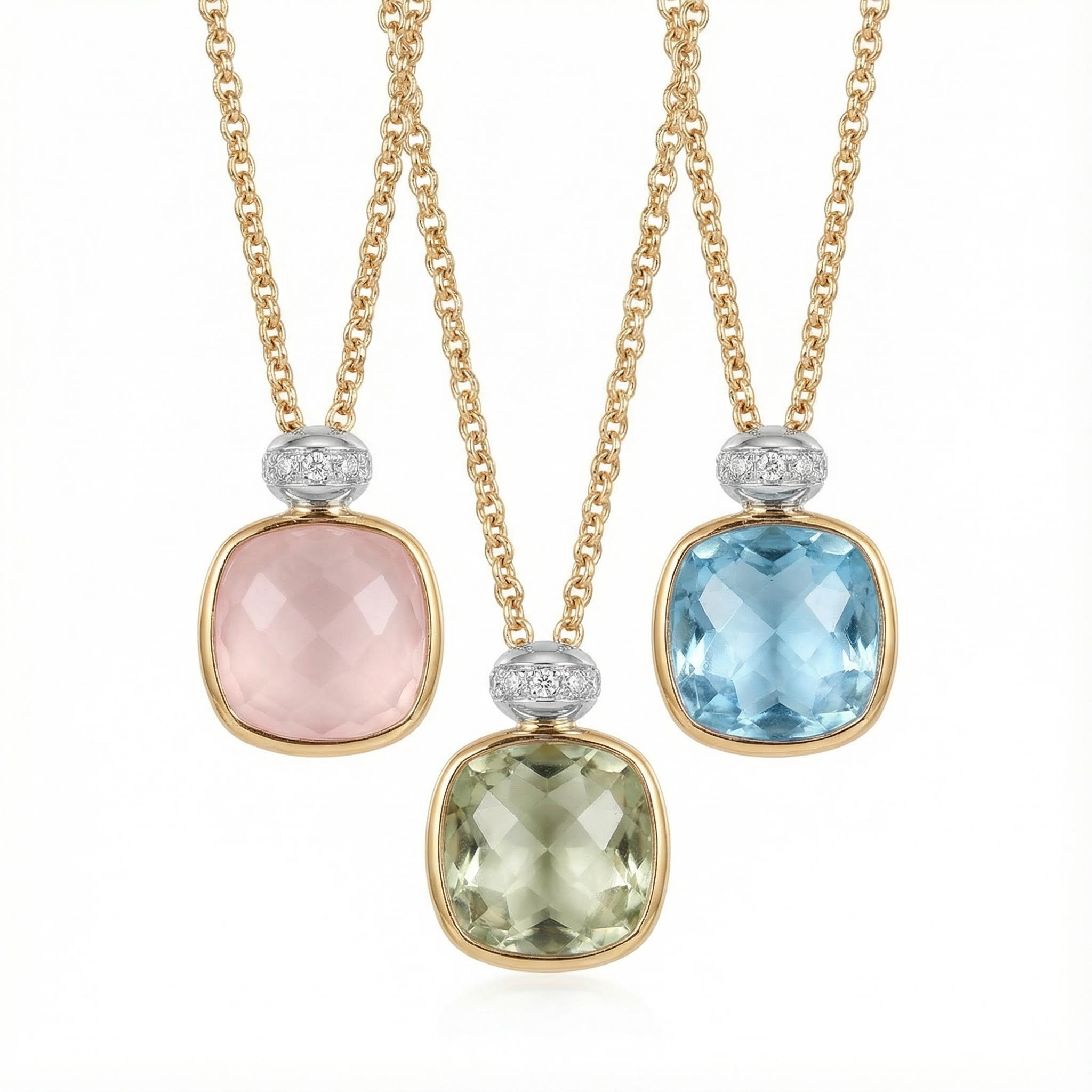 S925 Silver Simple Candy Color Series Necklace S925 Silver Simple Candy Color Series Necklace