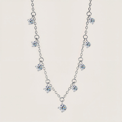 1.1CT VVS Moissanite S925 Silver Solitaire Necklace 1.1CT VVS Moissanite S925 Silver Solitaire Necklace