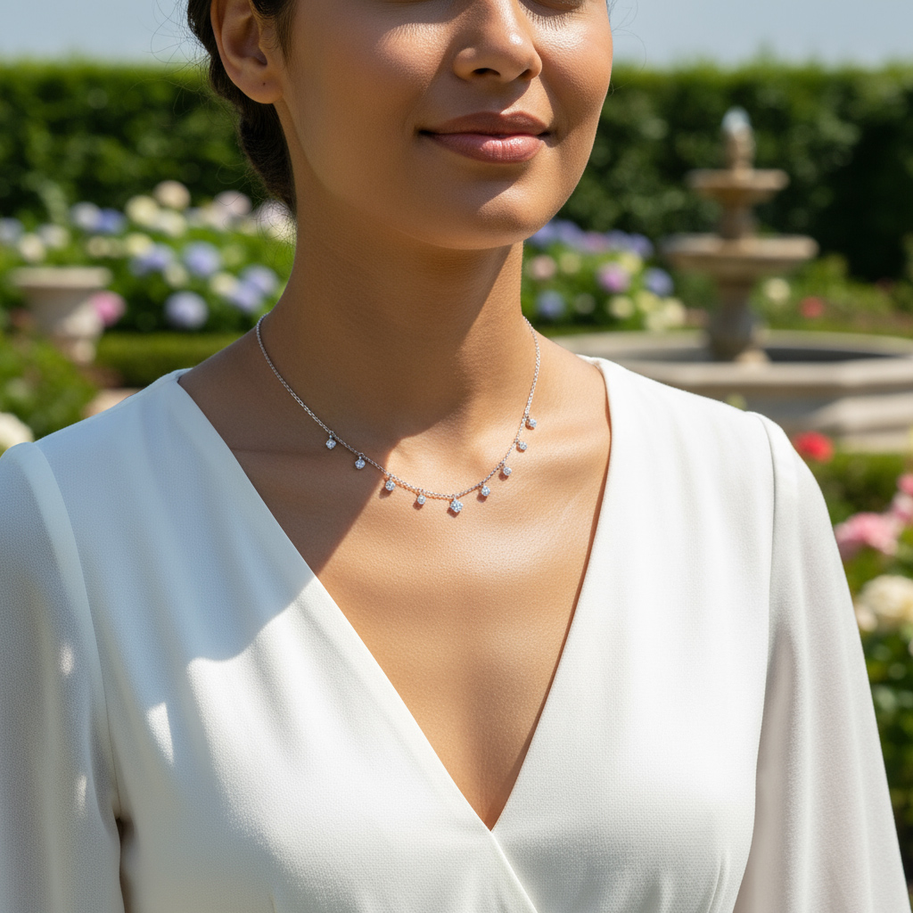 1.1CT VVS Moissanite S925 Silver Solitaire Necklace