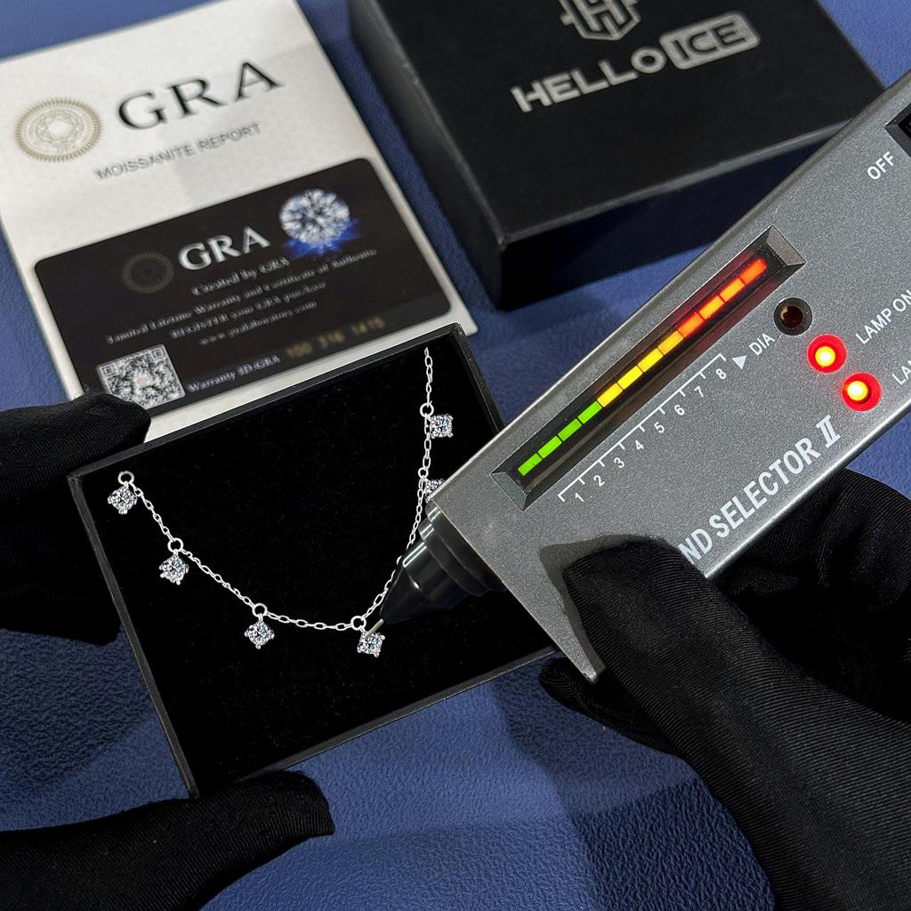 1.1CT VVS Moissanite S925 Silver Solitaire Necklace