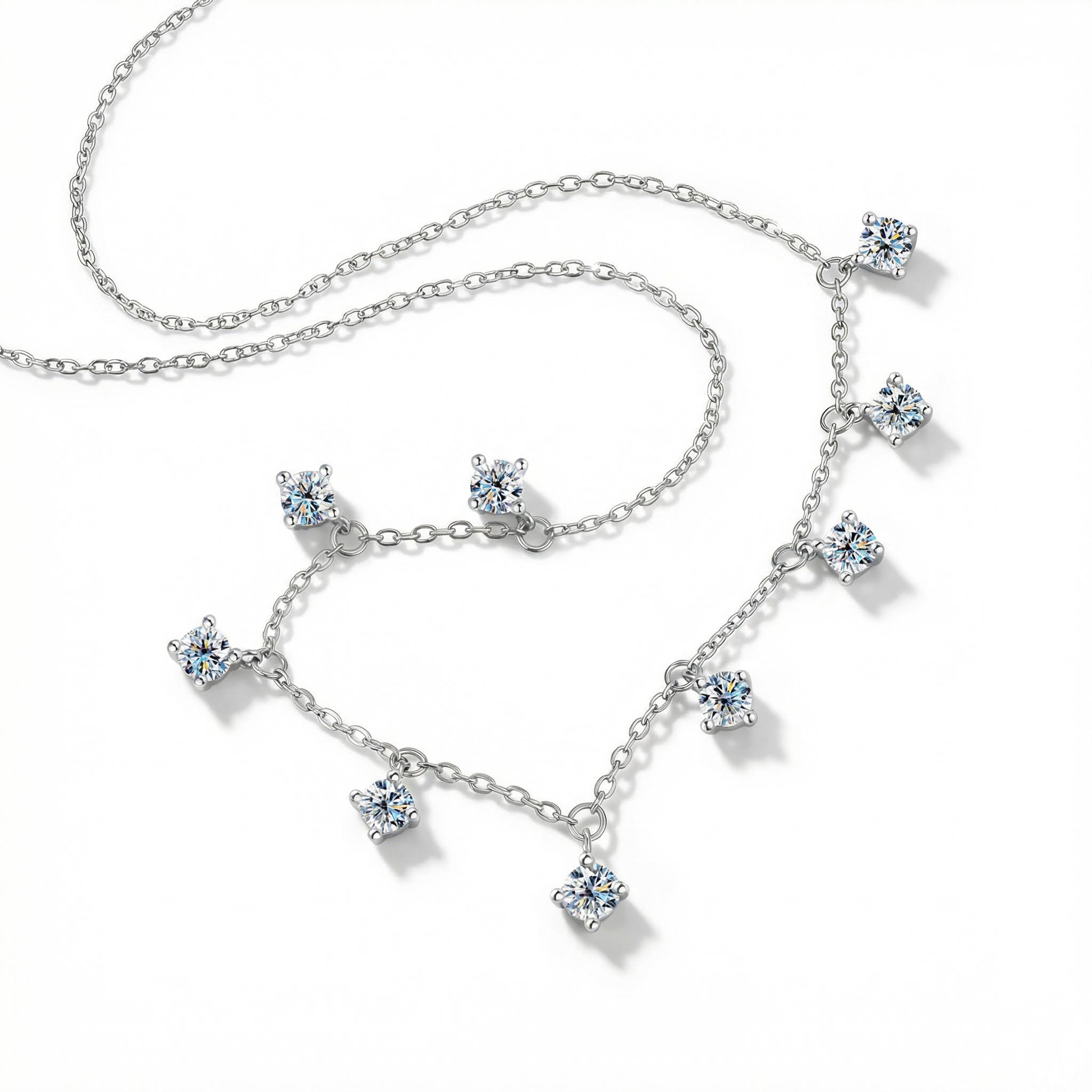 1.1CT VVS Moissanite S925 Silver Solitaire Necklace
