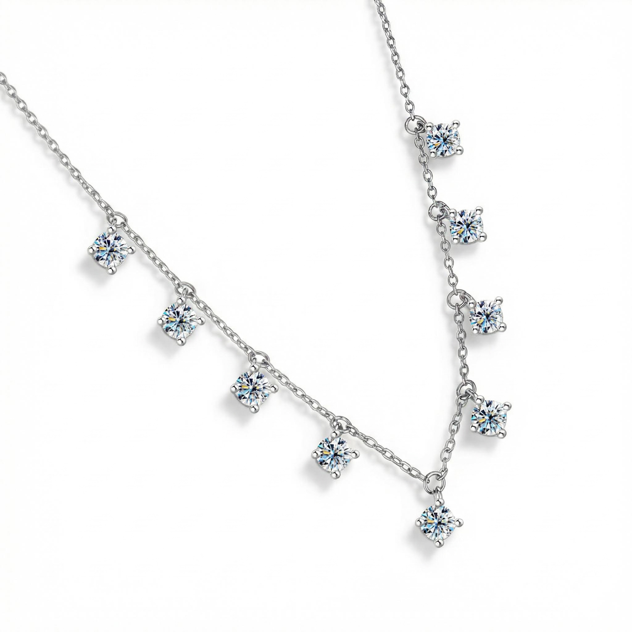 1.1CT VVS Moissanite S925 Silver Solitaire Necklace
