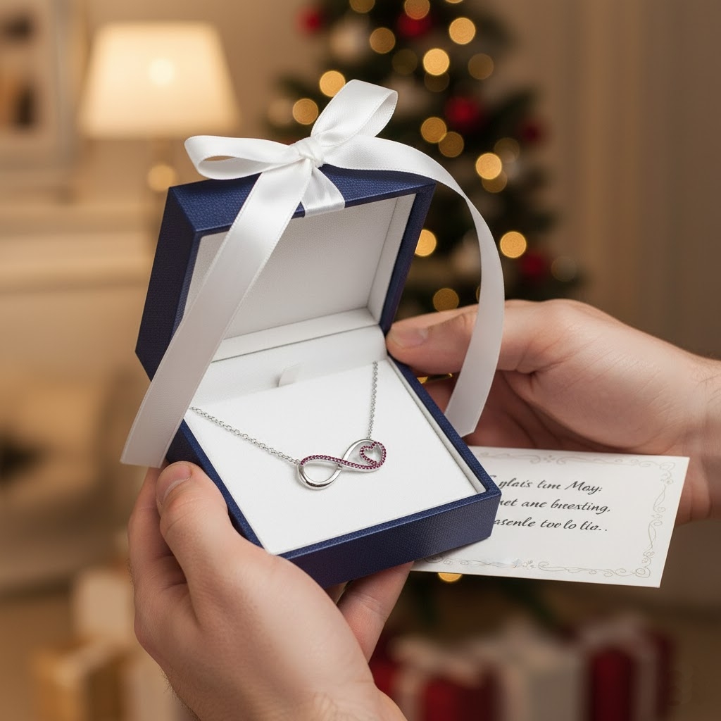 S925 Silver Infinity & Heart Diamond Pendent Necklace