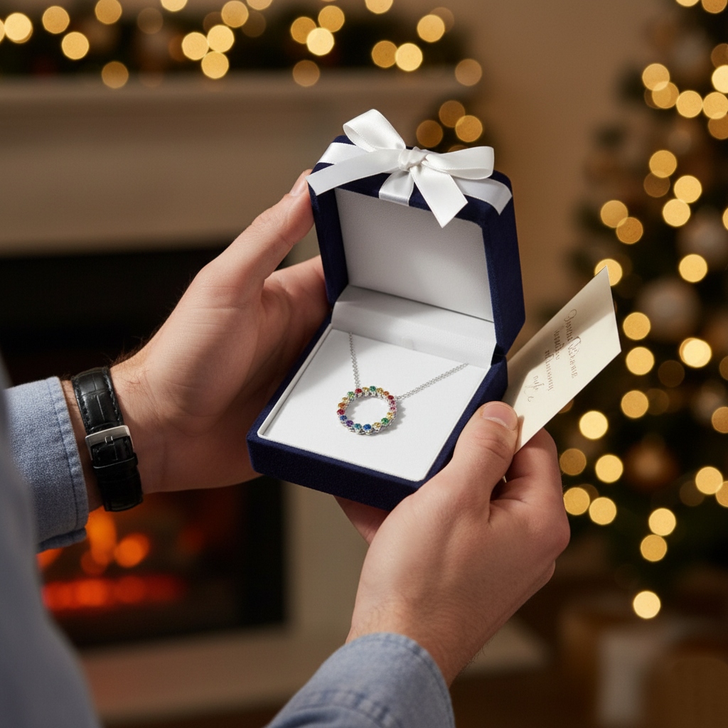 S925 Silver Multicolor Round Diamond Pendant Necklace S925 Silver Multicolor Round Diamond Pendant Necklace