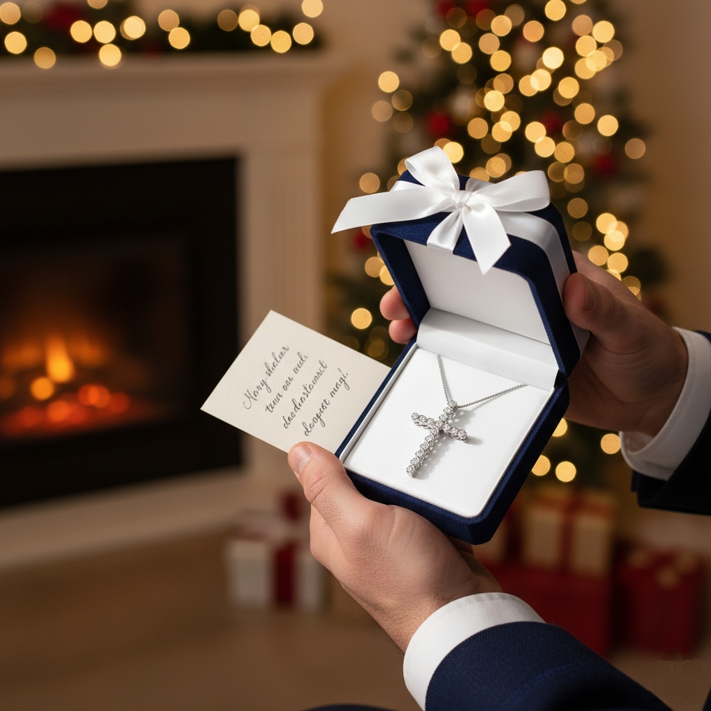 S925 Silver Faithful Cross Full Diamond Pendent Necklace