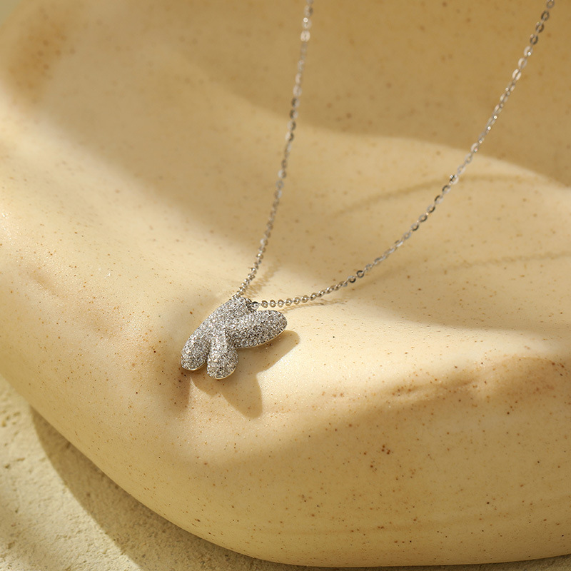 Customized S925 Silver Bubble Letter Pendant Necklace