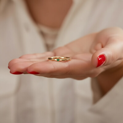 Personalized Birthstone Solitaire Ring