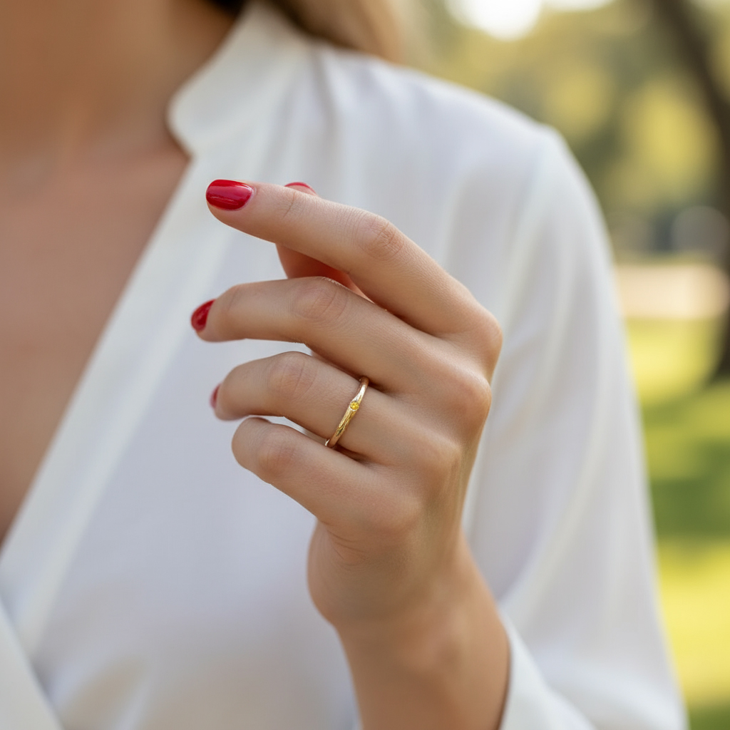 Personalized Birthstone Solitaire Ring