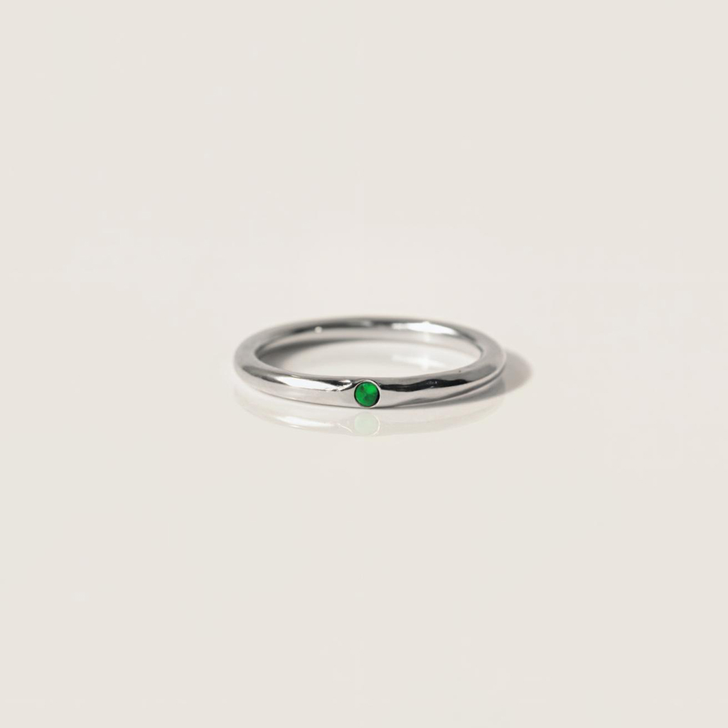 Personalized Birthstone Solitaire Ring