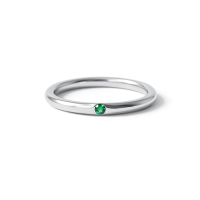 Personalized Birthstone Solitaire Ring