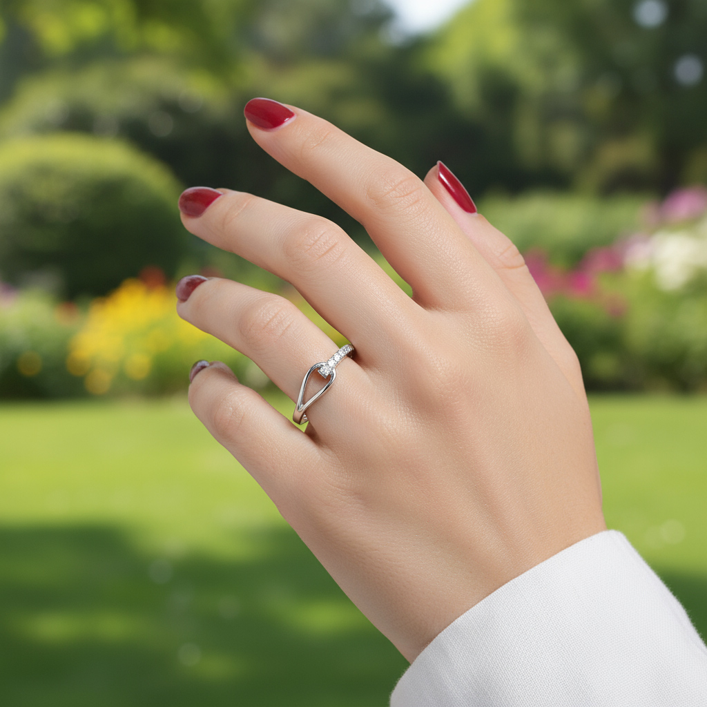 VVS Moissanite S925 Silver Hollow Out Ring VVS Moissanite S925 Silver Hollow Out Ring