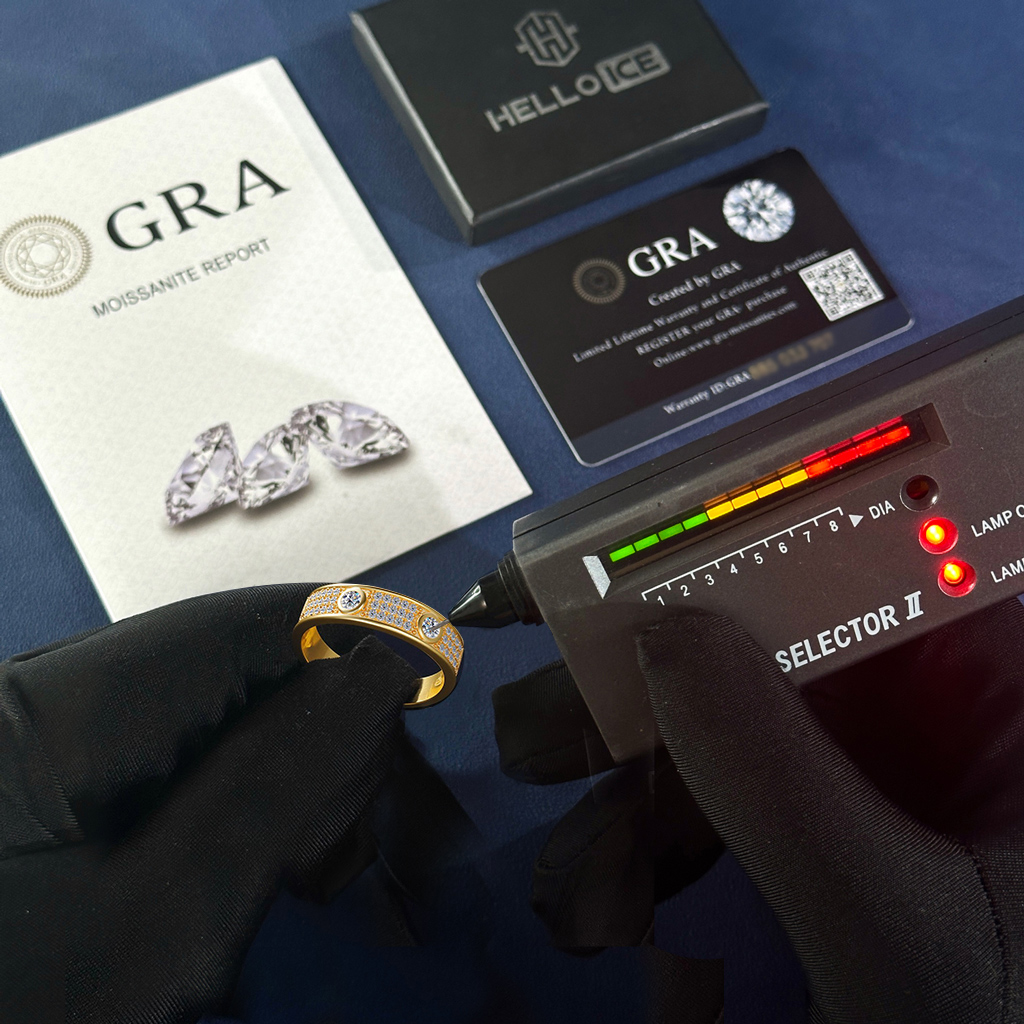 VVS Moissanite S925 Silver Full Diamond Wedding Band