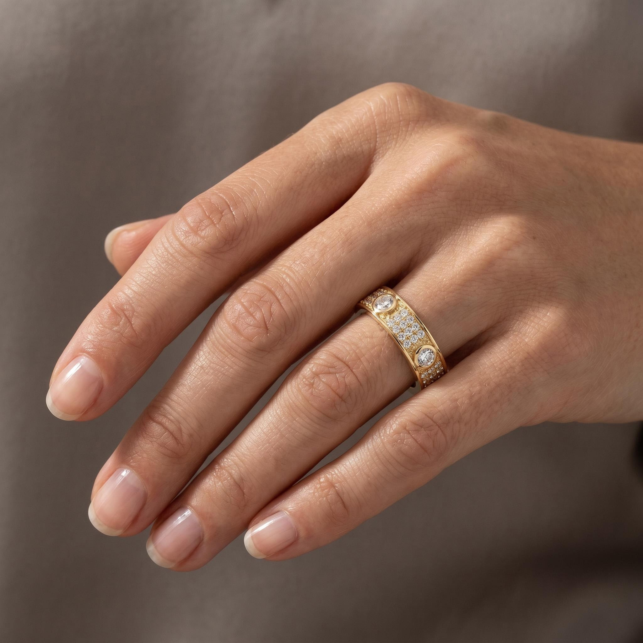 VVS Moissanite S925 Silver Full Diamond Wedding Band