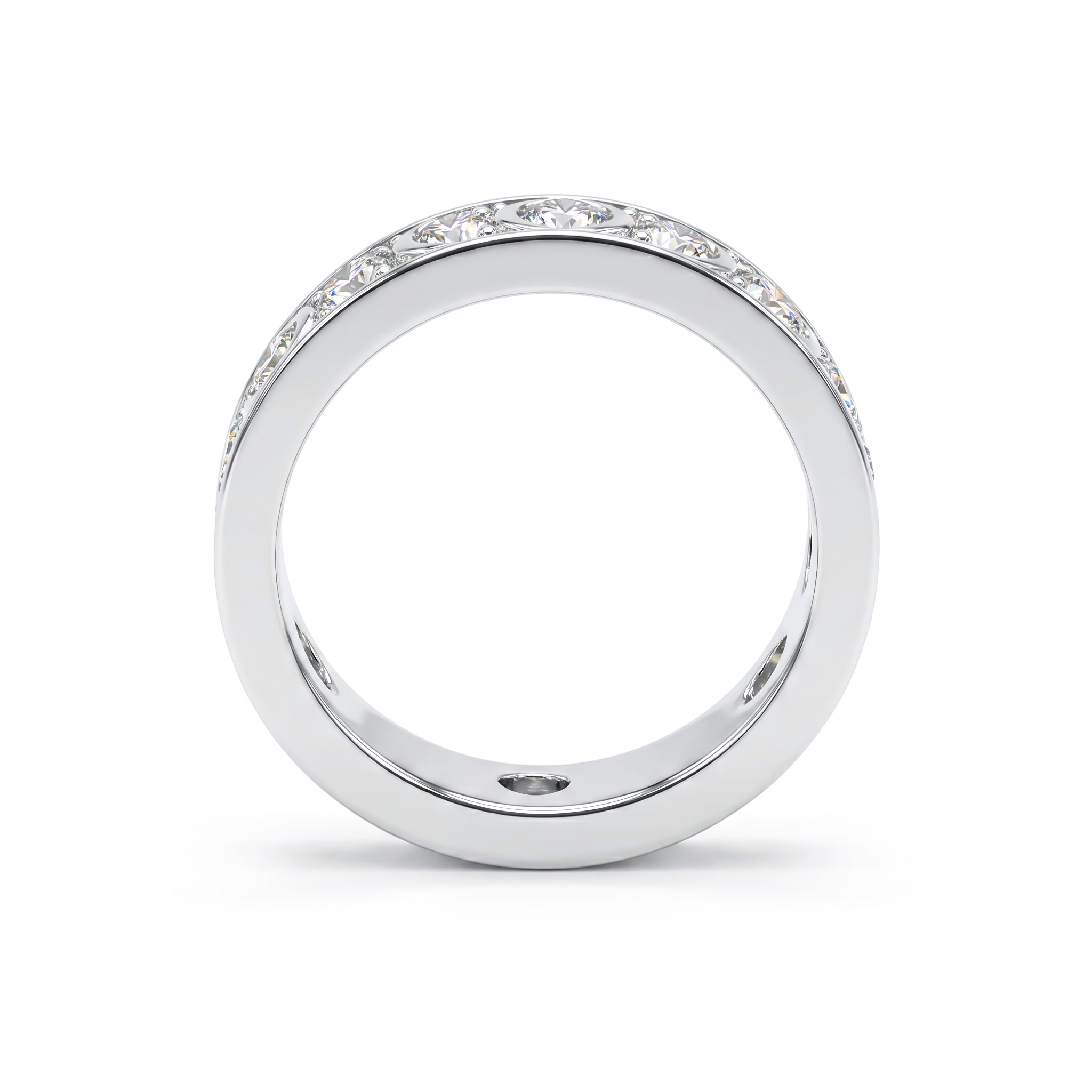 VVS Moissanite S925 Silver Full Diamond Wedding Band
