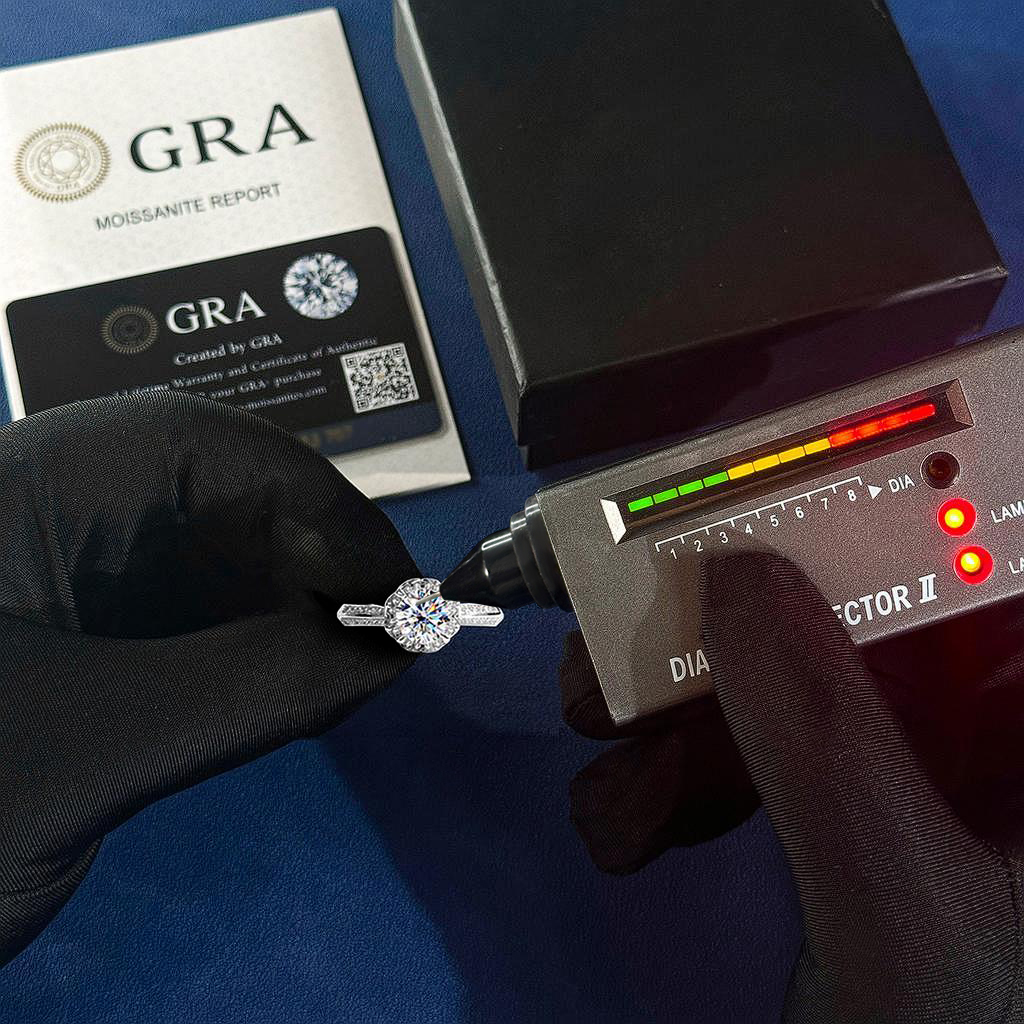 VVS Moissanite S925 Silver Double Row Floral Engagement Ring VVS Moissanite S925 Silver Double Row Floral Engagement Ring