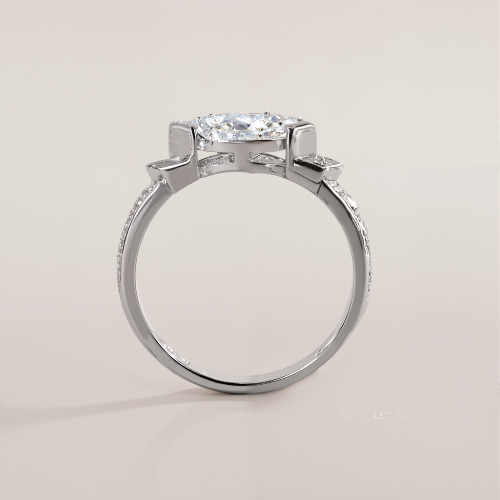 Marquise Cut VVS Moissanite S925 Silver Engagement Ring