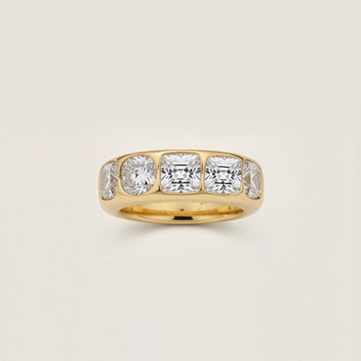 10.6CT Cushion & Round Diamond VVS Moissanite Wedding Band