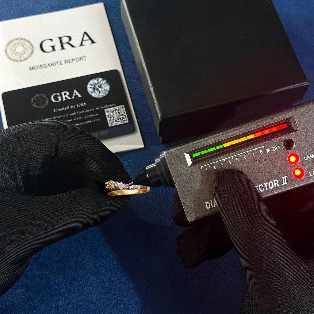 4.6CT Marquise Cut VVS Moissanite Engagement Ring Set