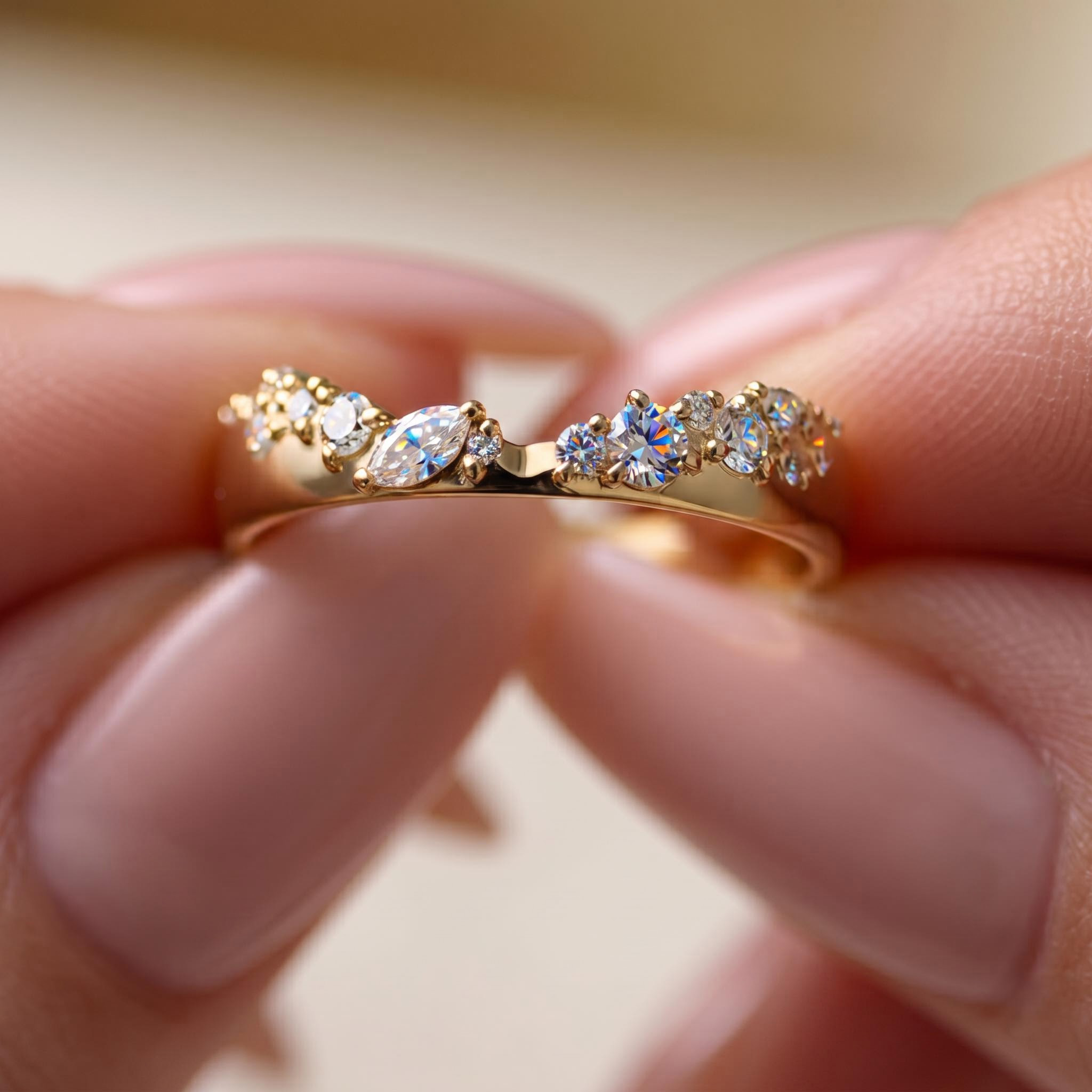4.6CT Marquise Cut VVS Moissanite Engagement Ring Set 4.6CT Marquise Cut VVS Moissanite Engagement Ring Set
