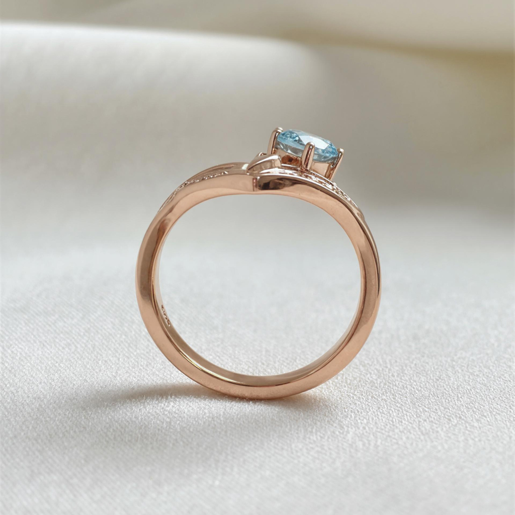 Blue Pear Diamond Flower Ring Blue Pear Diamond Flower Ring