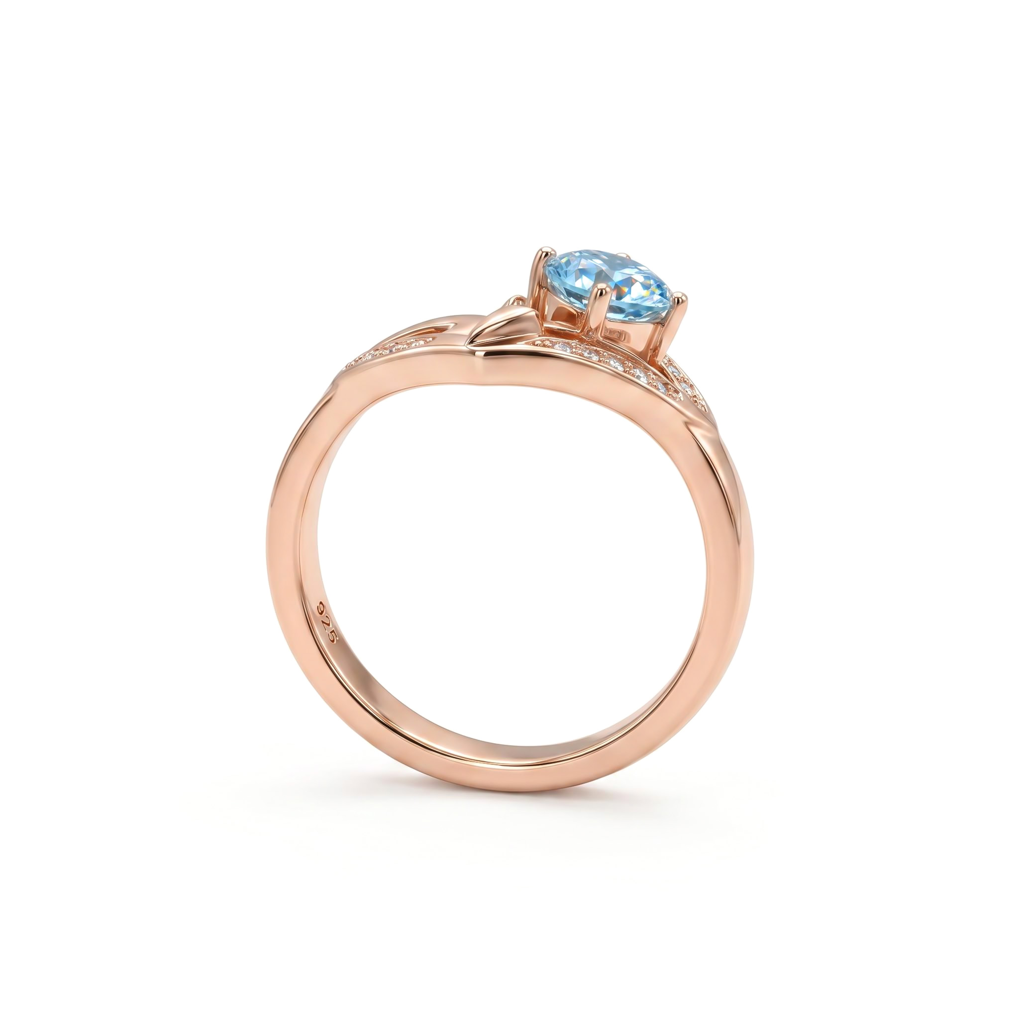 Blue Pear Diamond Flower Ring Blue Pear Diamond Flower Ring