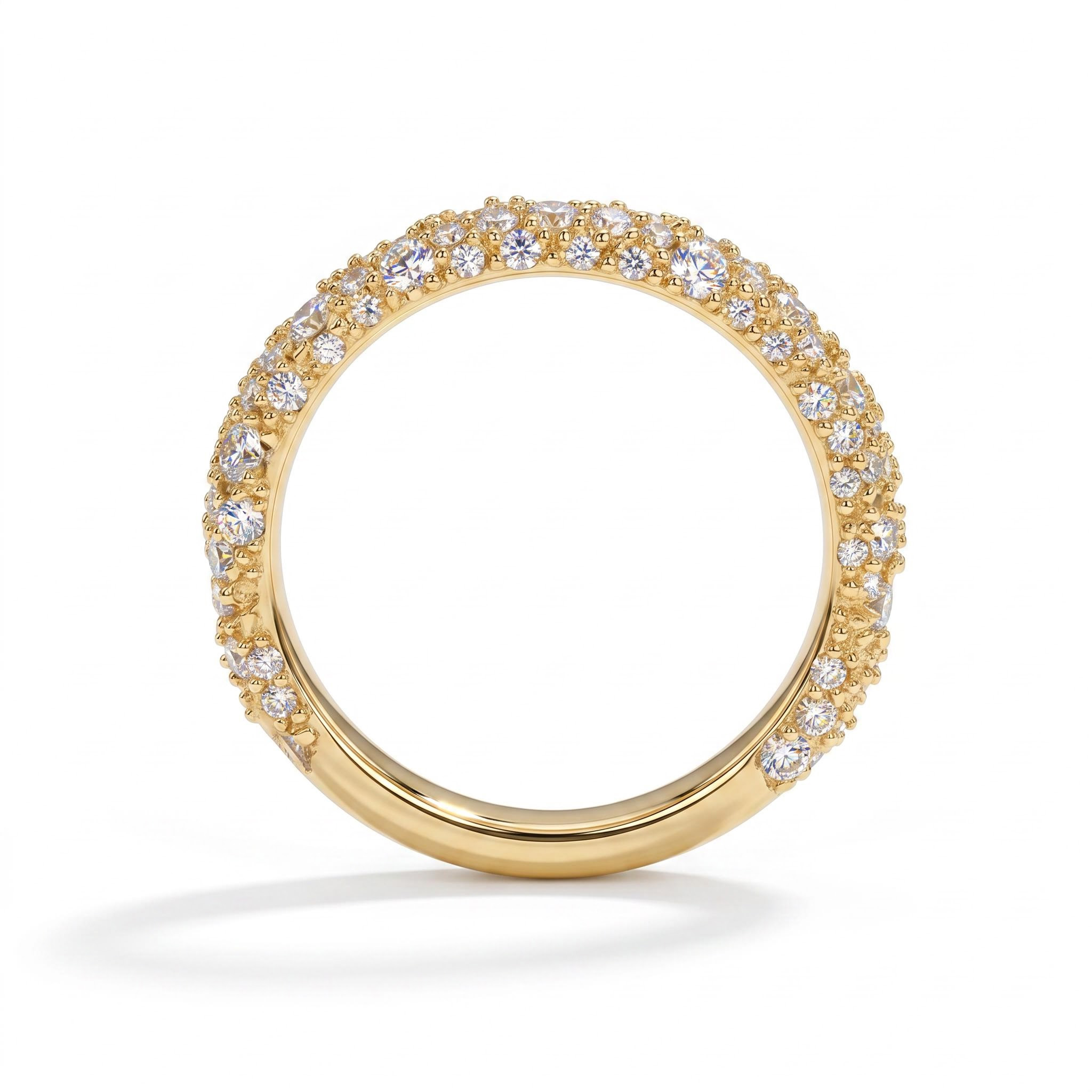 1.25CT Round Cut VVS Moissanite Cluster Wedding Band 1.25CT Round Cut VVS Moissanite Cluster Wedding Band