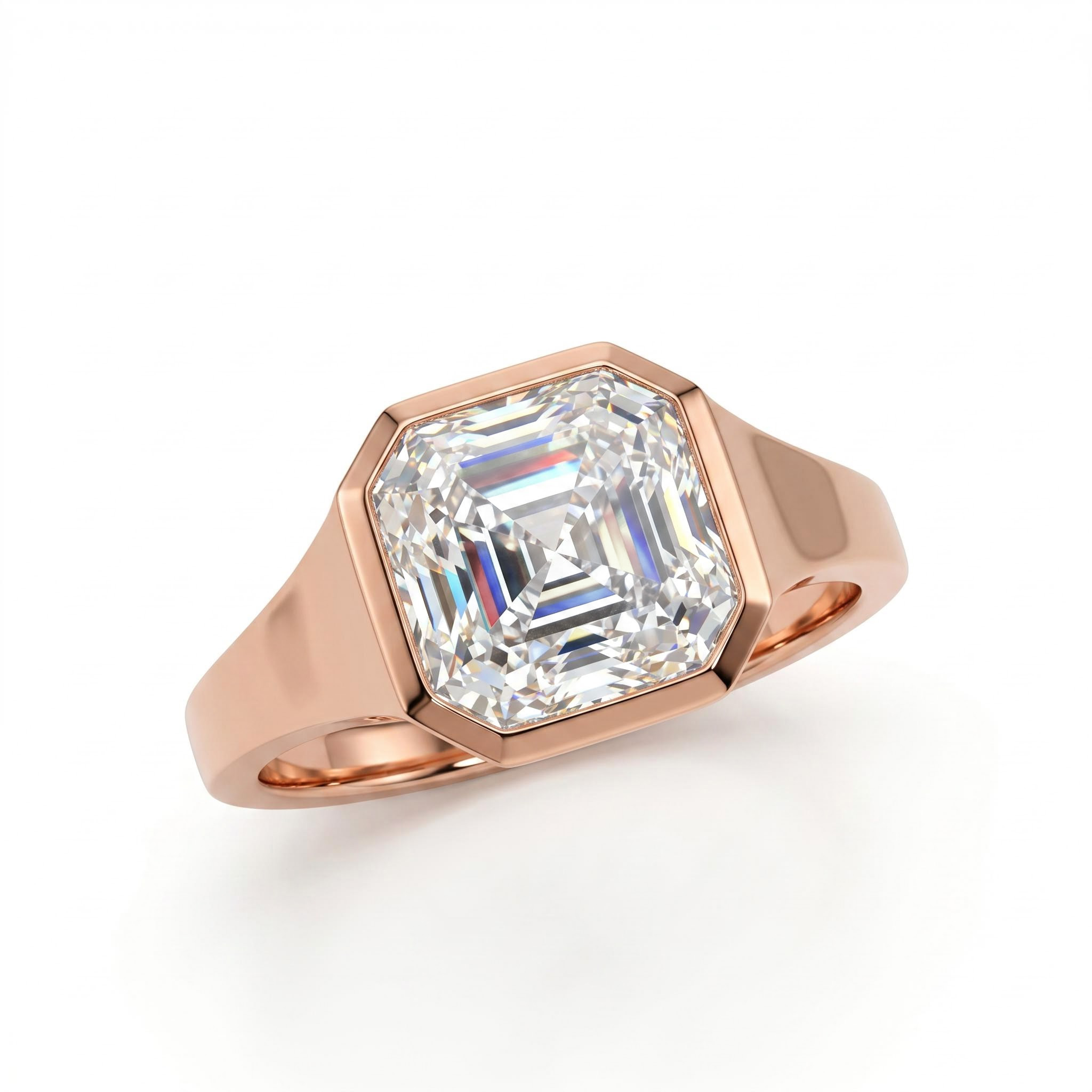 6CT Asscher Cut VVS Moissanite Solitaire Engagement Ring 6CT Asscher Cut VVS Moissanite Solitaire Engagement Ring