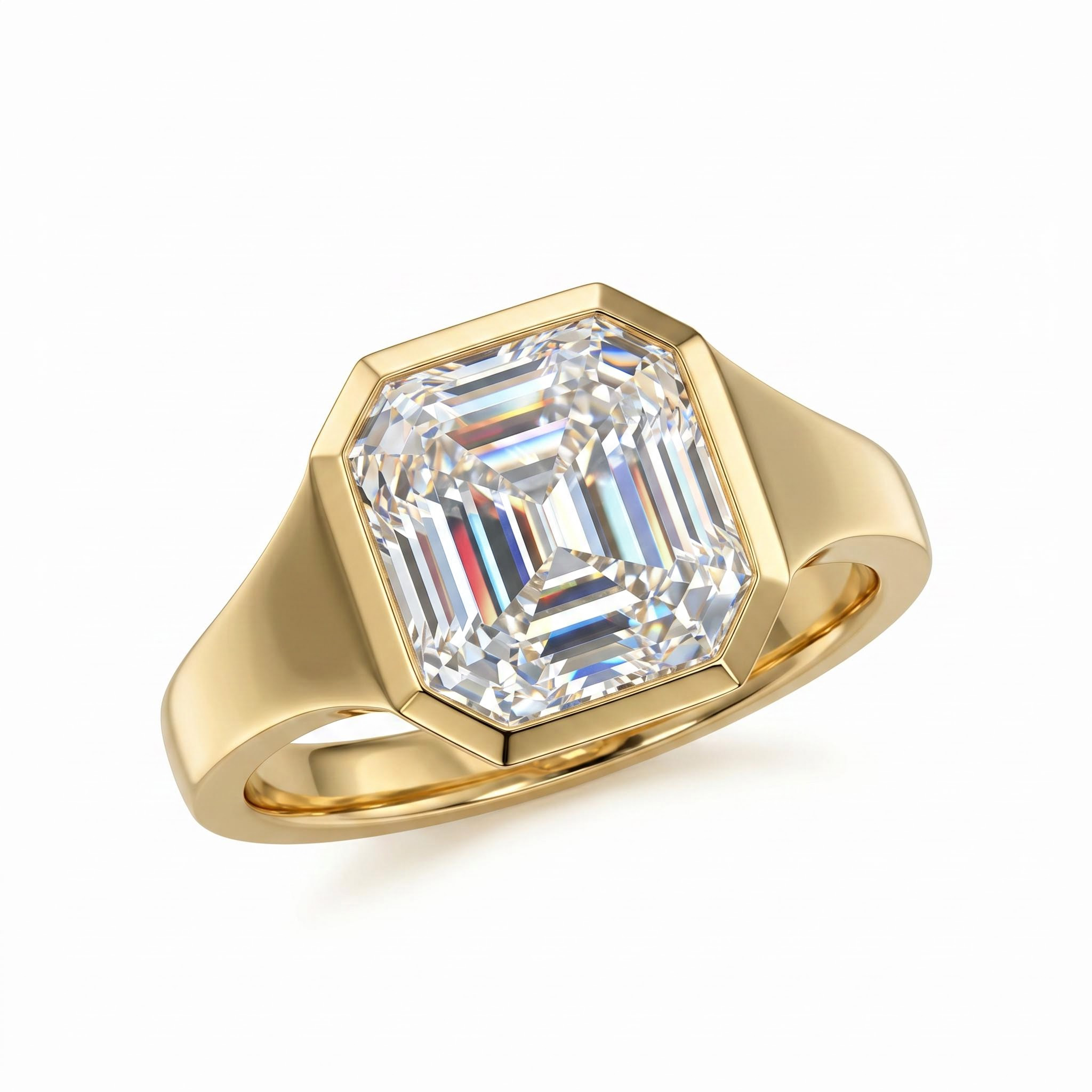 6CT Asscher Cut VVS Moissanite Solitaire Engagement Ring 6CT Asscher Cut VVS Moissanite Solitaire Engagement Ring