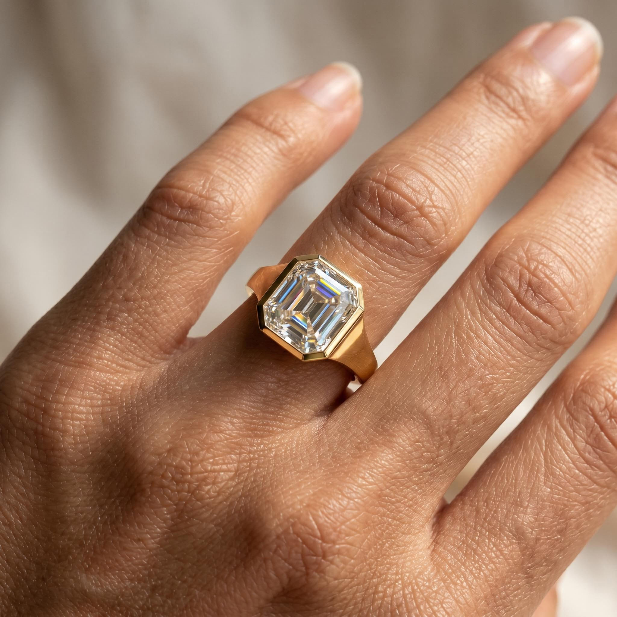 6CT Asscher Cut VVS Moissanite Solitaire Engagement Ring 6CT Asscher Cut VVS Moissanite Solitaire Engagement Ring