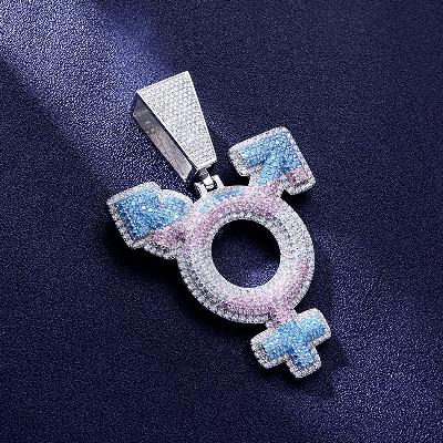 Custom S925 Iced Unique Colorful Pendant Deposit