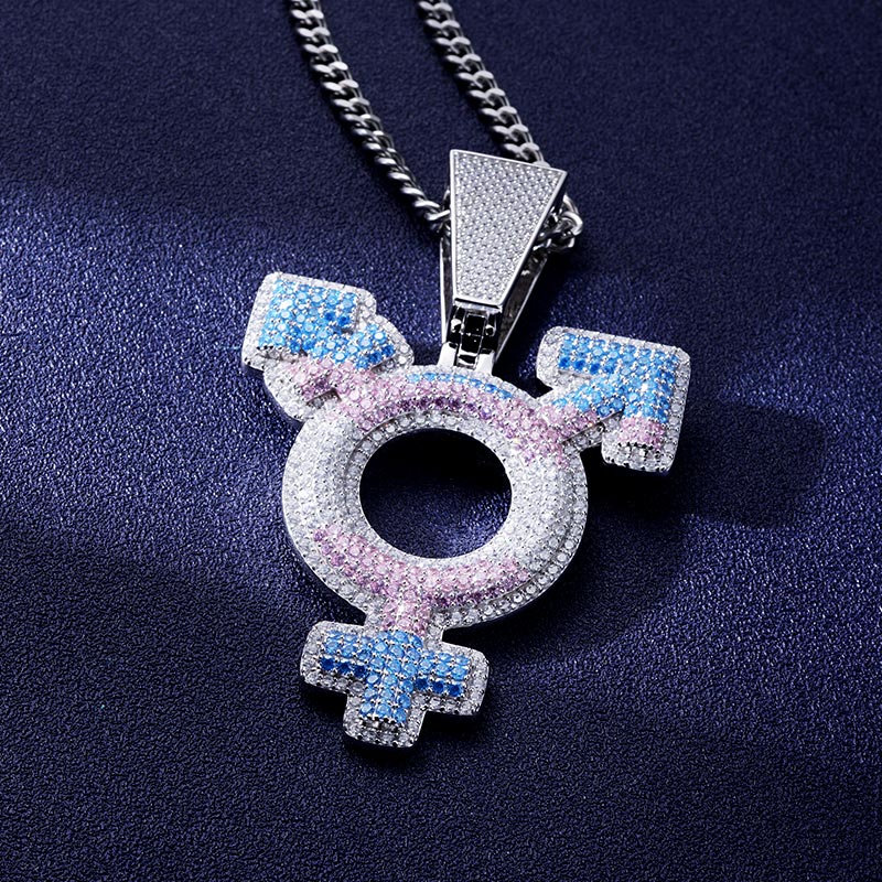 Custom S925 Iced Unique Colorful Pendant Deposit