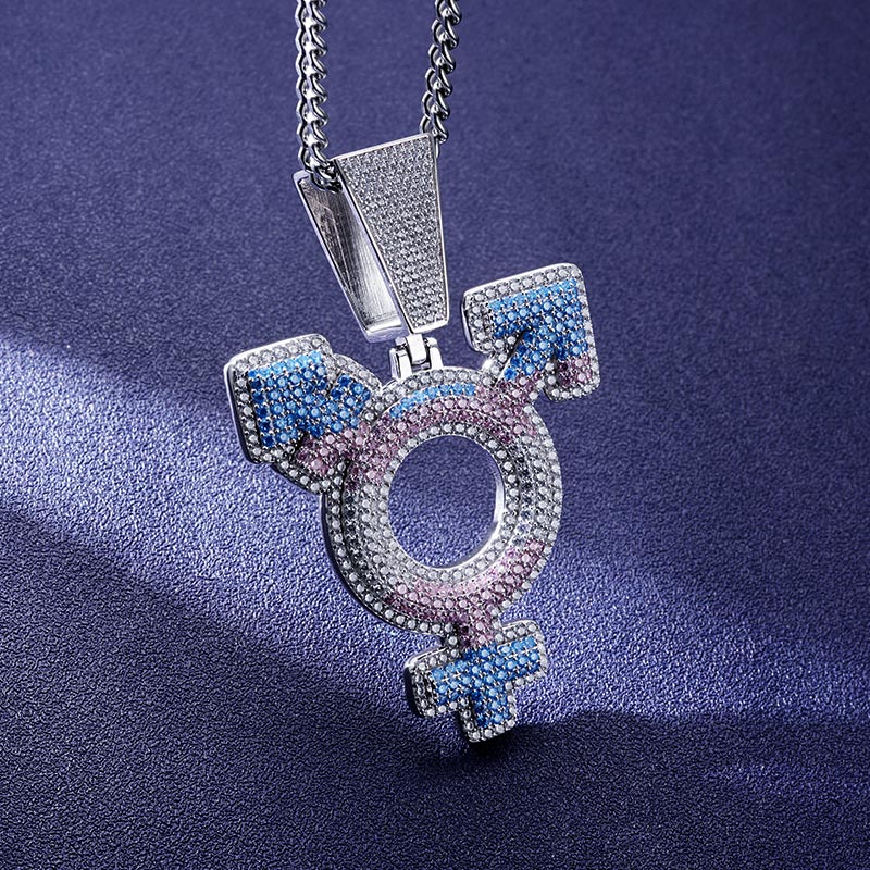 Custom S925 Iced Unique Colorful Pendant Deposit