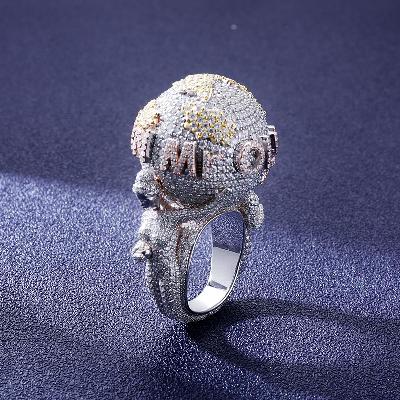 Custom S925 & VVS1 Moissanite & CZ Stones Continent Ring Deposit