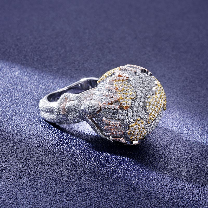 Custom S925 & VVS1 Moissanite & CZ Stones Continent Ring Deposit