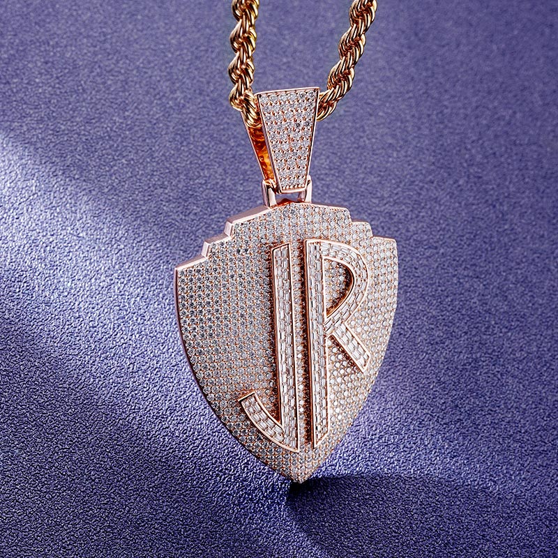 Custom S925 & VVS1 Baguette Moissanite Letter Pendant