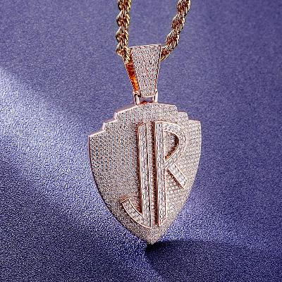 Custom S925 & VVS1 Baguette Moissanite Letter Pendant