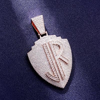 Custom S925 & VVS1 Baguette Moissanite Letter Pendant