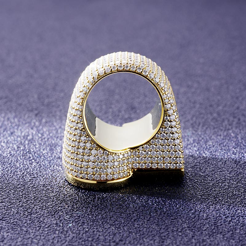 Custom S925 & VVS1 Baguette Moissanite Letter Ring Deposit