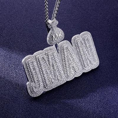 Custom S925 & VVS1 Baguette Moissanite Letter Pendant