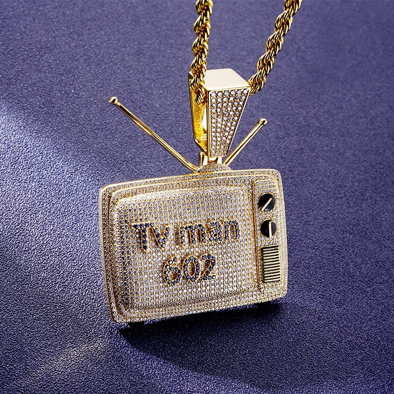 Custom S925 Iced Unique TV Pendant Deposit