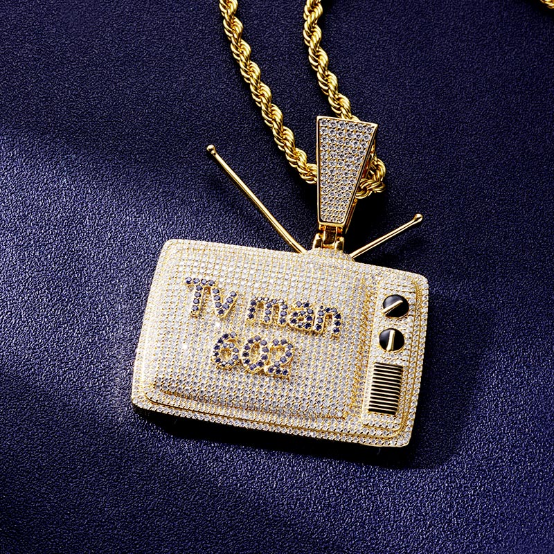 Custom S925 Iced Unique TV Pendant Deposit