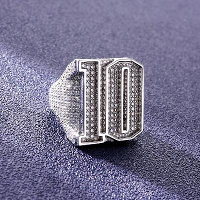 Custom S925 & VVS1 Baguette Moissanite Letter Ring Deposit