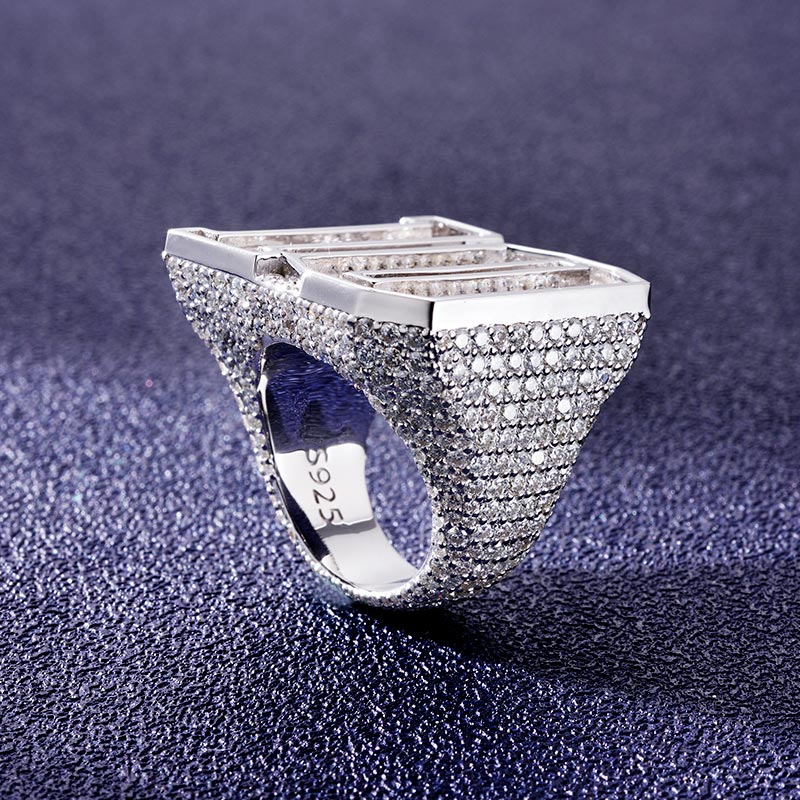 Custom S925 & VVS1 Baguette Moissanite Letter Ring Deposit