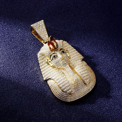 Custom S925 & VVS1 Moissanite Egyptian Pharaoh Pendant Deposit
