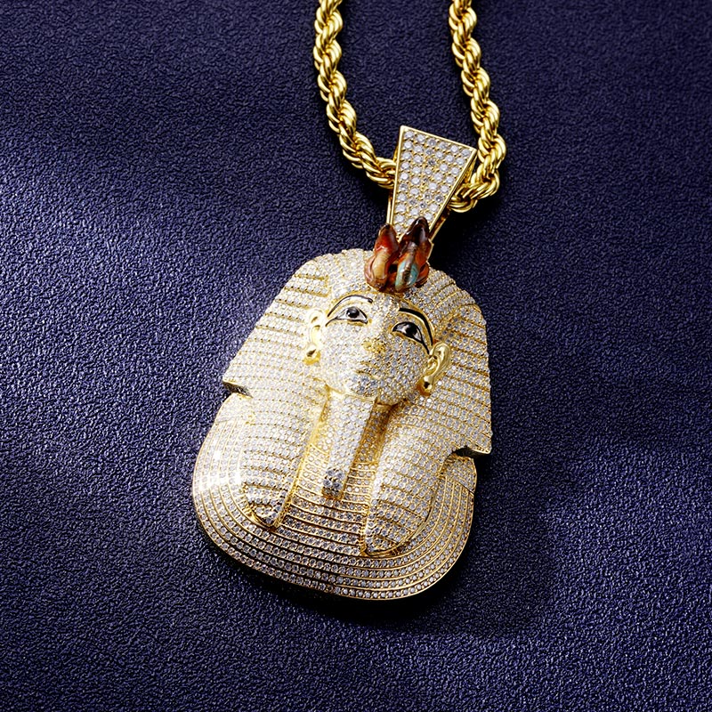Custom S925 & VVS1 Moissanite Egyptian Pharaoh Pendant Deposit